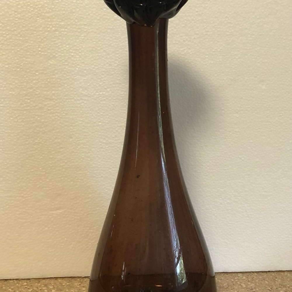 Murano Blown Sommerso Purple Glass 15" Decorative Vase